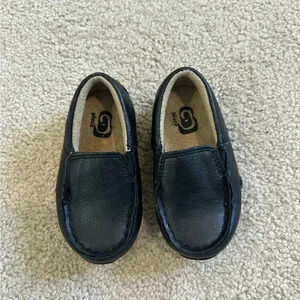 The Place black slip on non-marking loafers size 4